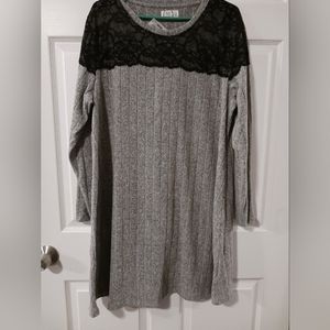 NEW!!! Maurices Black and Gray Sweater Dress Size 2X *NWT*